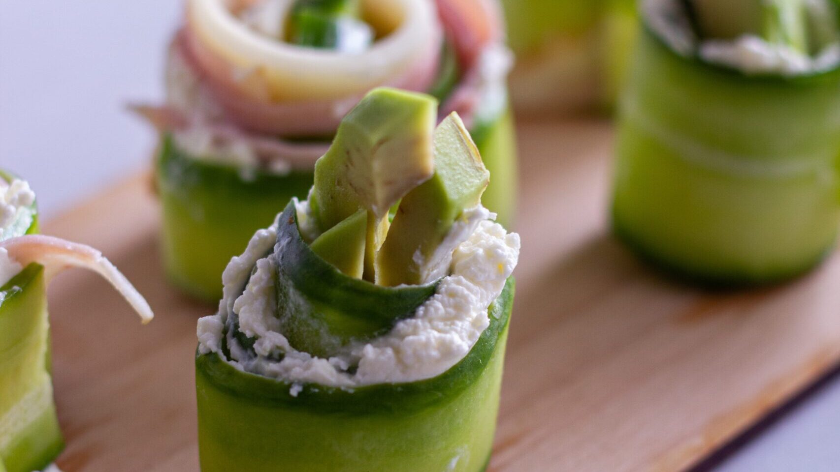 Cucumber and Avocado Sushi Rolls