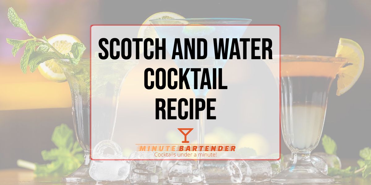 Scotch And Water Cocktail Recipe MINUTE BARTENDER