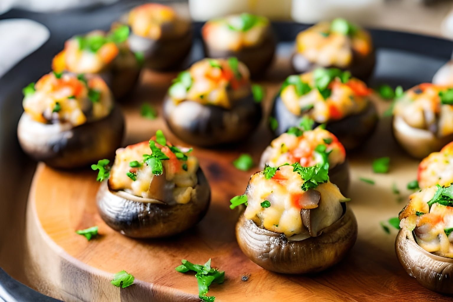 Spinach and Feta Stuffed Mushrooms