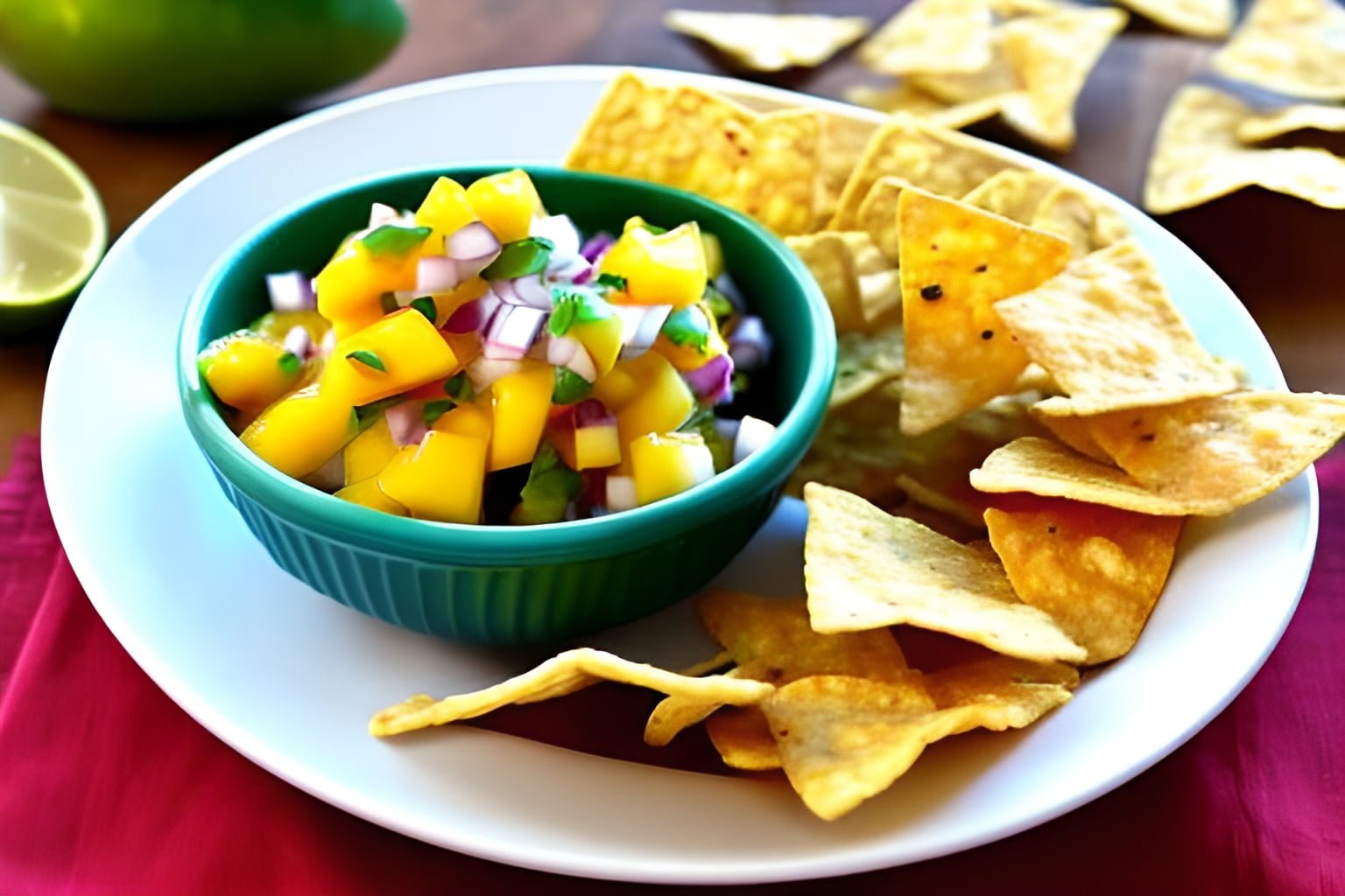 Mango Salsa with Tortilla Chips MINUTE BARTENDER