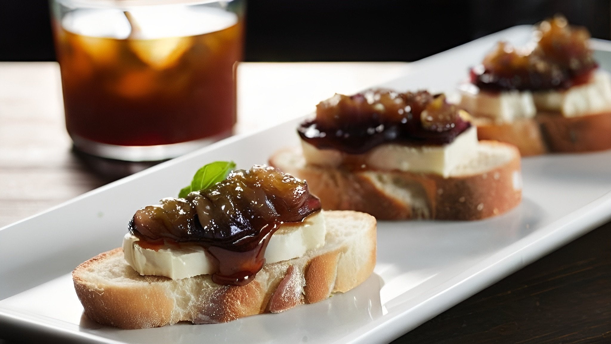 Brie and Fig Jam Bruschetta